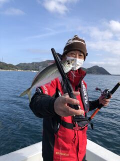 アジ釣り乗合船で🎣